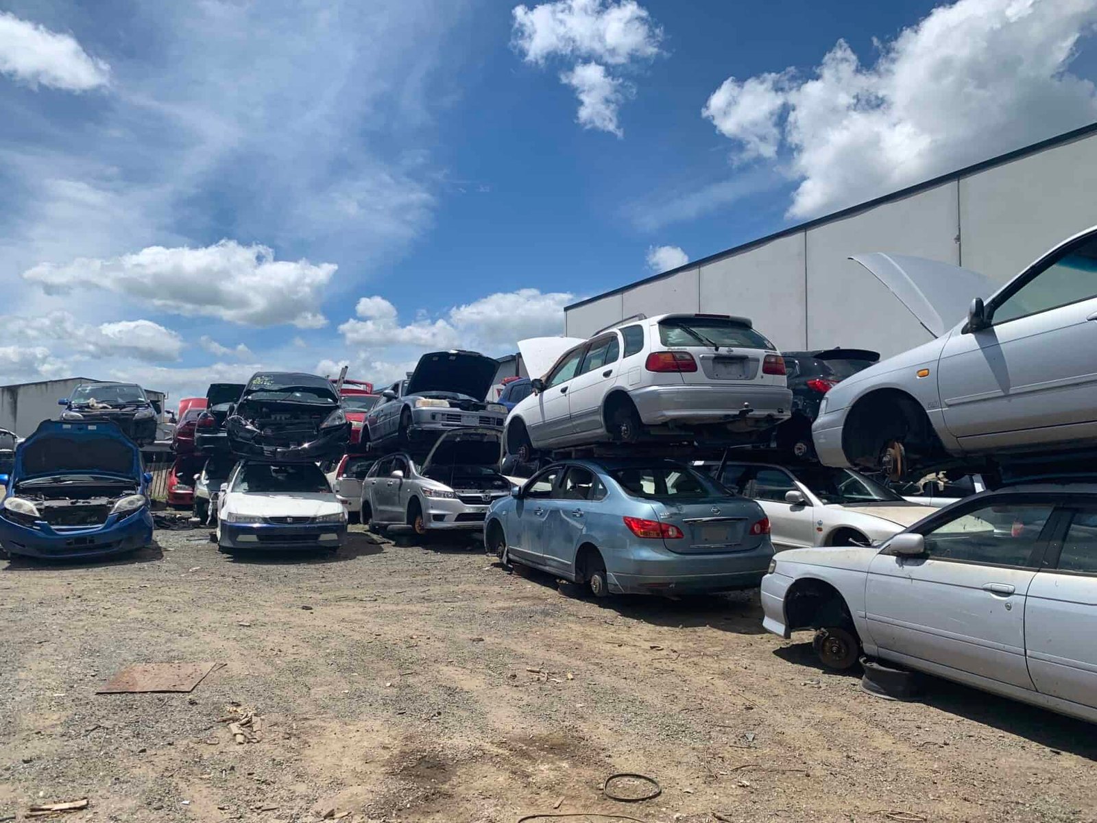 Scrap car yard in South Auckland filled with unwanted vehicles